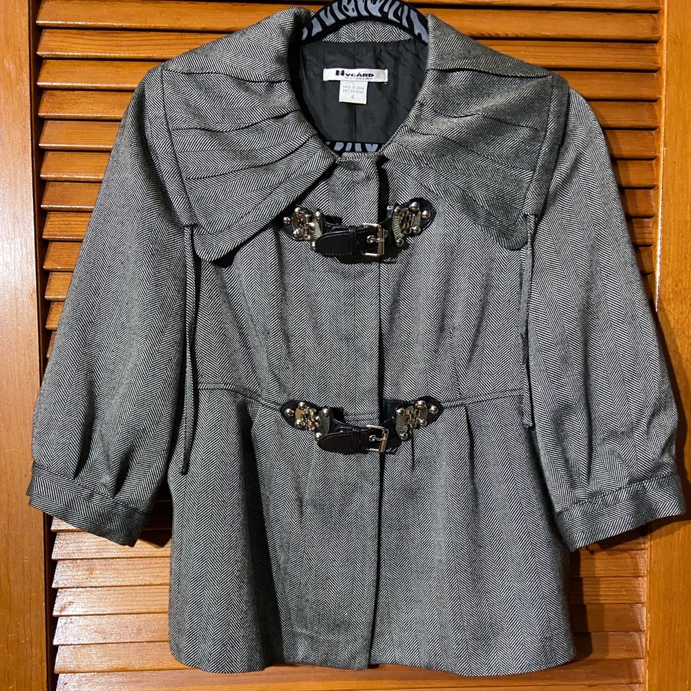 Nvcard Collection~Tailored~Pleated~ Buckel Womens Jacket Size 6